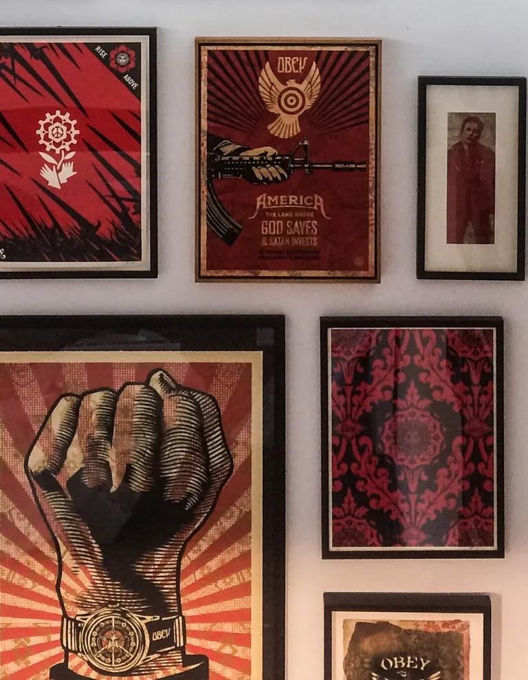 Shepard Fairey artwork on display in the MUCA permanent collection
