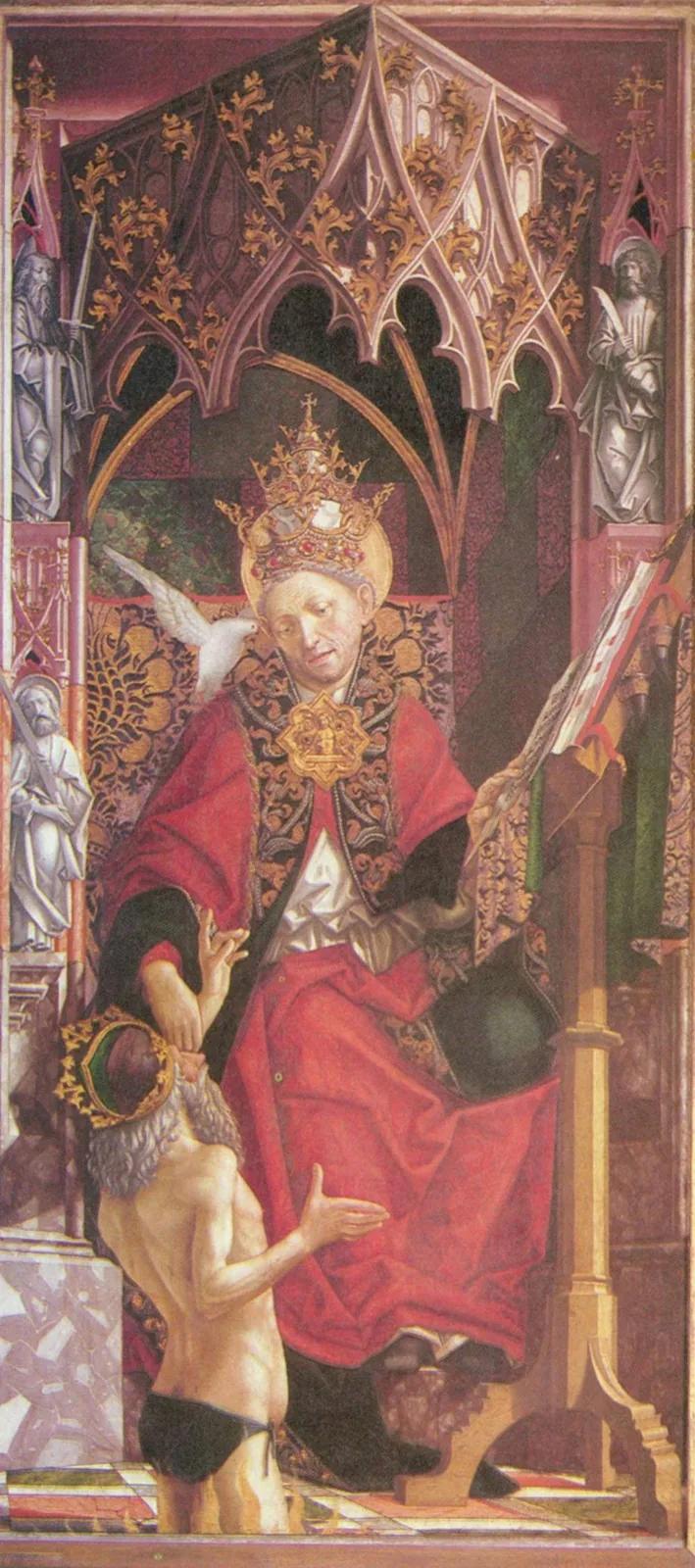 Michael Pacher, Kirchenväteraltar (Altarpiece of the Church Fathers), c. 1480