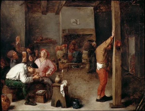 Interior of a Tavern, painting referenced in the David Shrigley exhibition