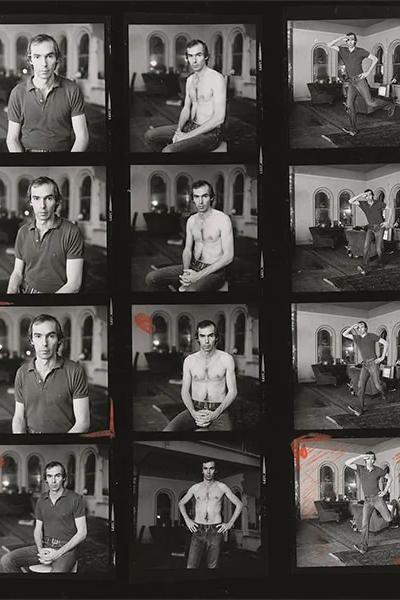 Peter Hujar self-portrait contact sheet from Hujar: Contact