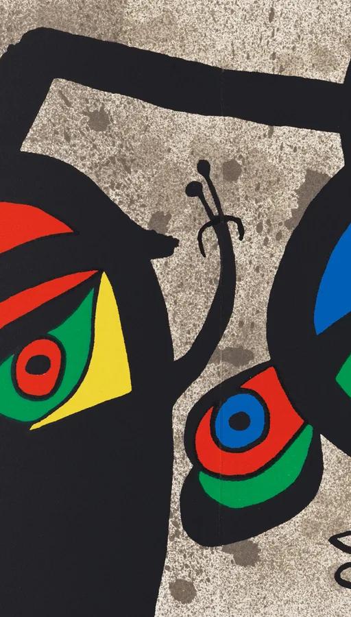 Joan Miró, Le Lézard aux plumes d'or (The Lizard with Golden Feathers) (detail), 1971, colour lithograph