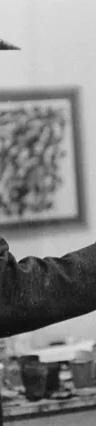 Piero Dorazio in his Via di Ripetta studio, 1960
