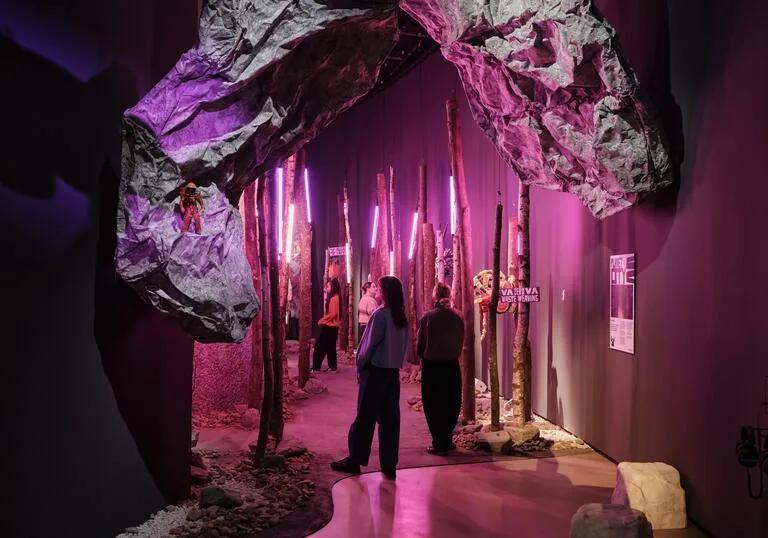 Installation view of Planet City from Liam Young's In Other Worlds