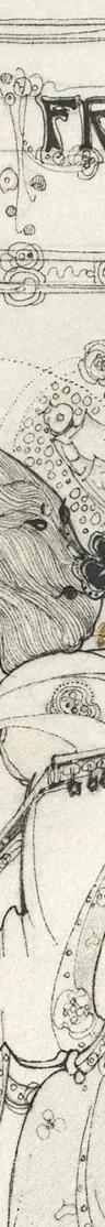 Jessie M. King, Fraunchyse (detail), c.1907, illustration of two women