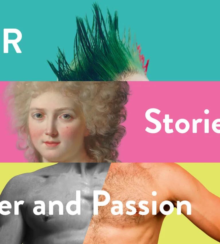 Promotional image for the HAIR exhibition at Kunsthalle München