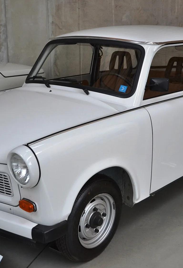A DDR-era Trabant 601S on display in Halle I of the Verkehrszentrum