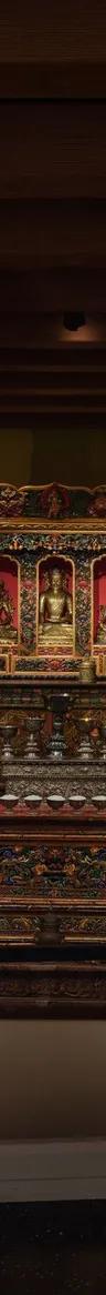 The Rubin Museum Tibetan Buddhist Shrine Room installed at the Brooklyn Museum