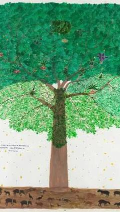 Artwork from the Gathering Ground collection display