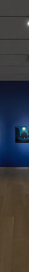 Installation view of David Hockney: The Moon Room at Pace Gallery, New York