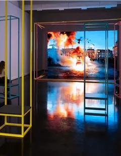Hito Steyerl: Mechanical Kurds video installation at MACRO, Rome