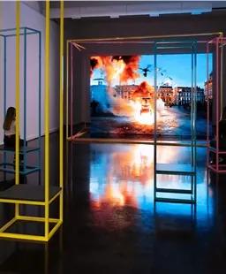 Hito Steyerl: Mechanical Kurds video installation at MACRO, Rome