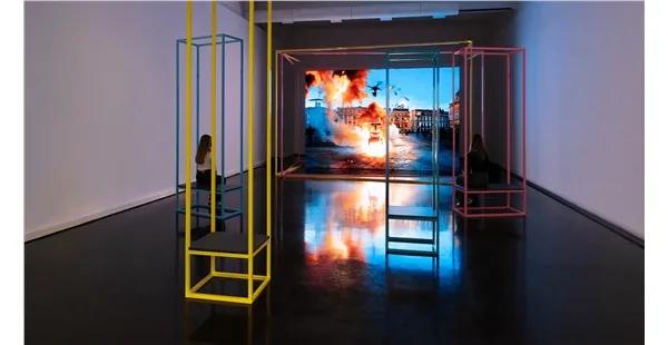 Hito Steyerl: Mechanical Kurds video installation at MACRO, Rome