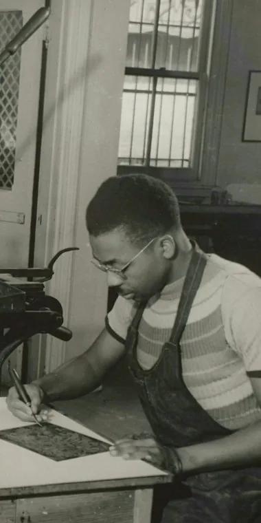 Archival image of Barnes Foundation scholarship recipient Claude Clark