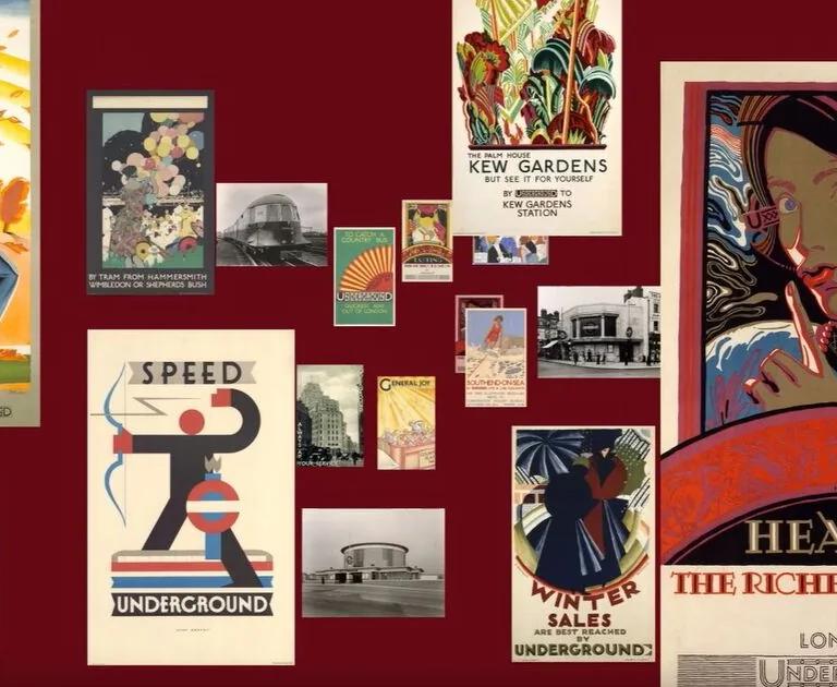 A set of art deco posters