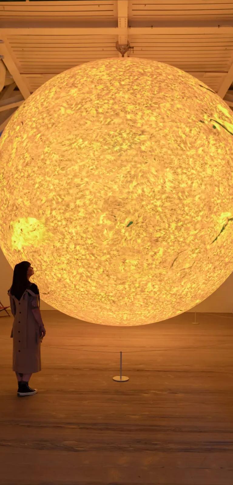 Helios installation from The Sun and The Moon exhibition at Saatchi Gallery