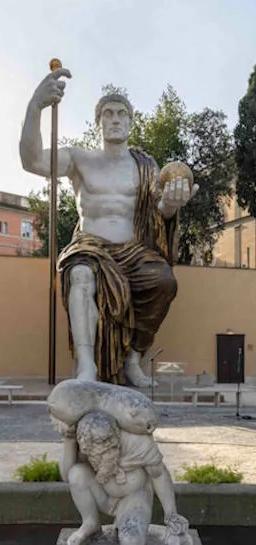 Reconstruction of the colossal statue of Constantine at Villa Caffarelli