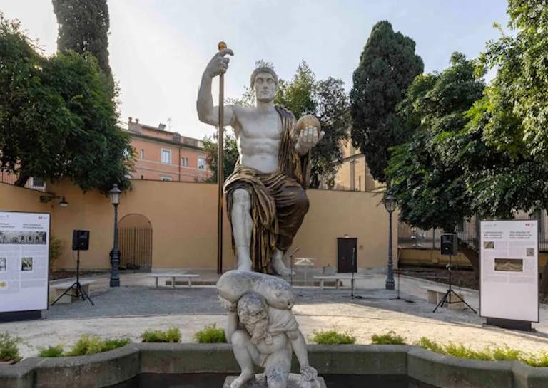 Reconstruction of the colossal statue of Constantine at Villa Caffarelli