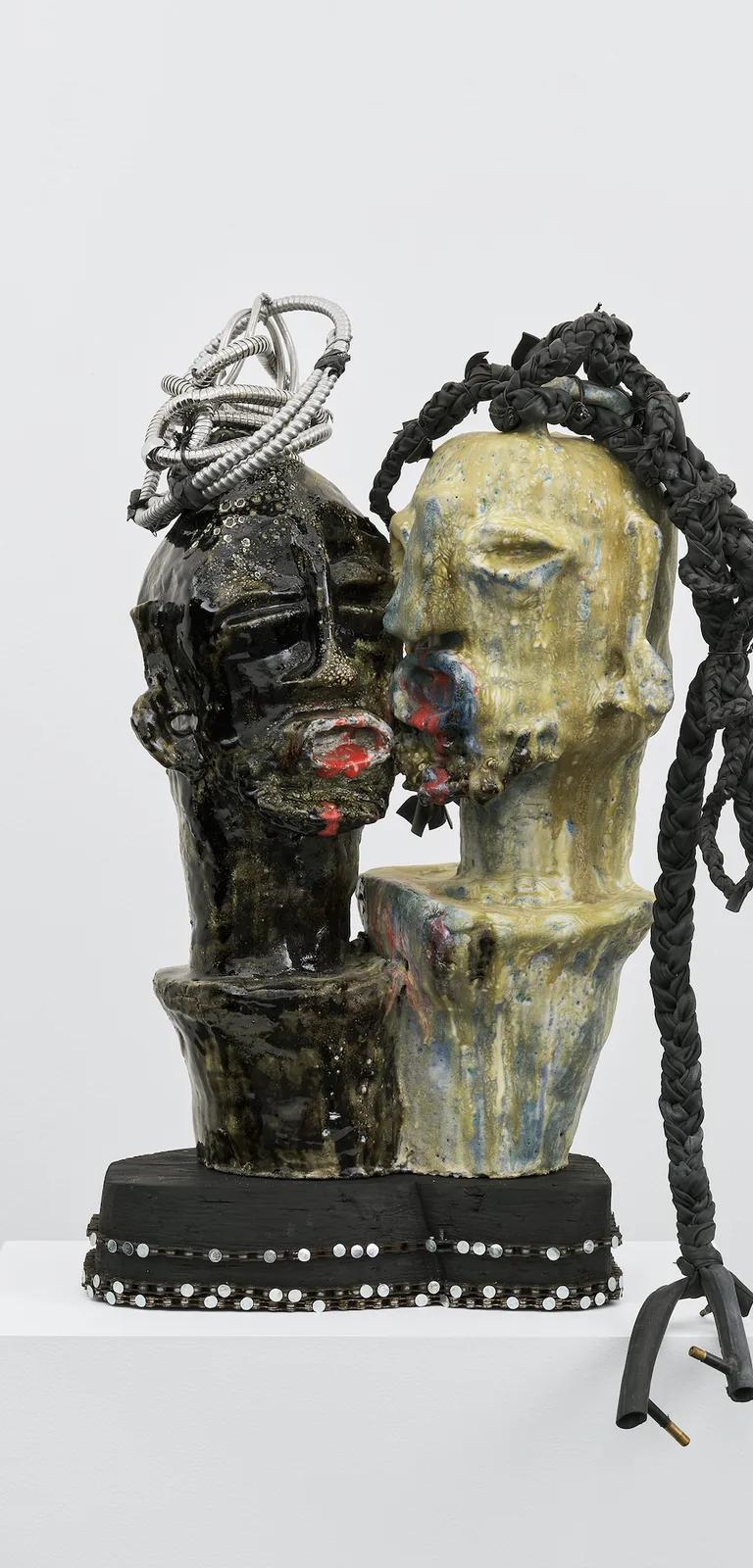 Sculpture by Leilah Babirye from Embaga ya Naki ne Naki (Wedding of Naki and Naki) at the ICA Boston