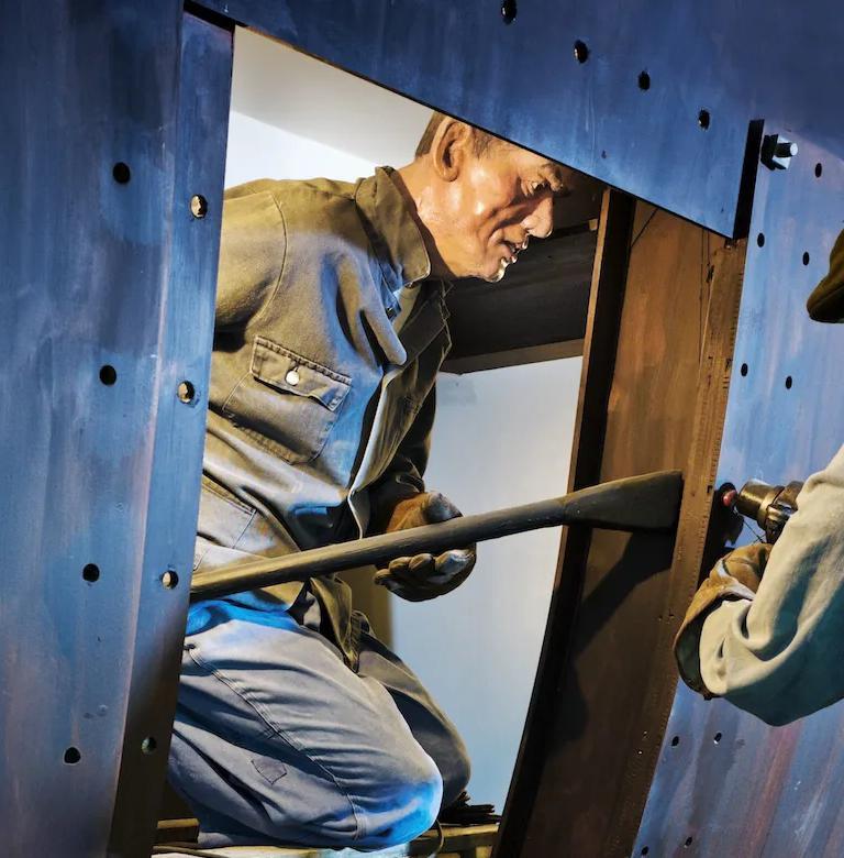 Image from the exhibition Industrial Work at the Workers Museum