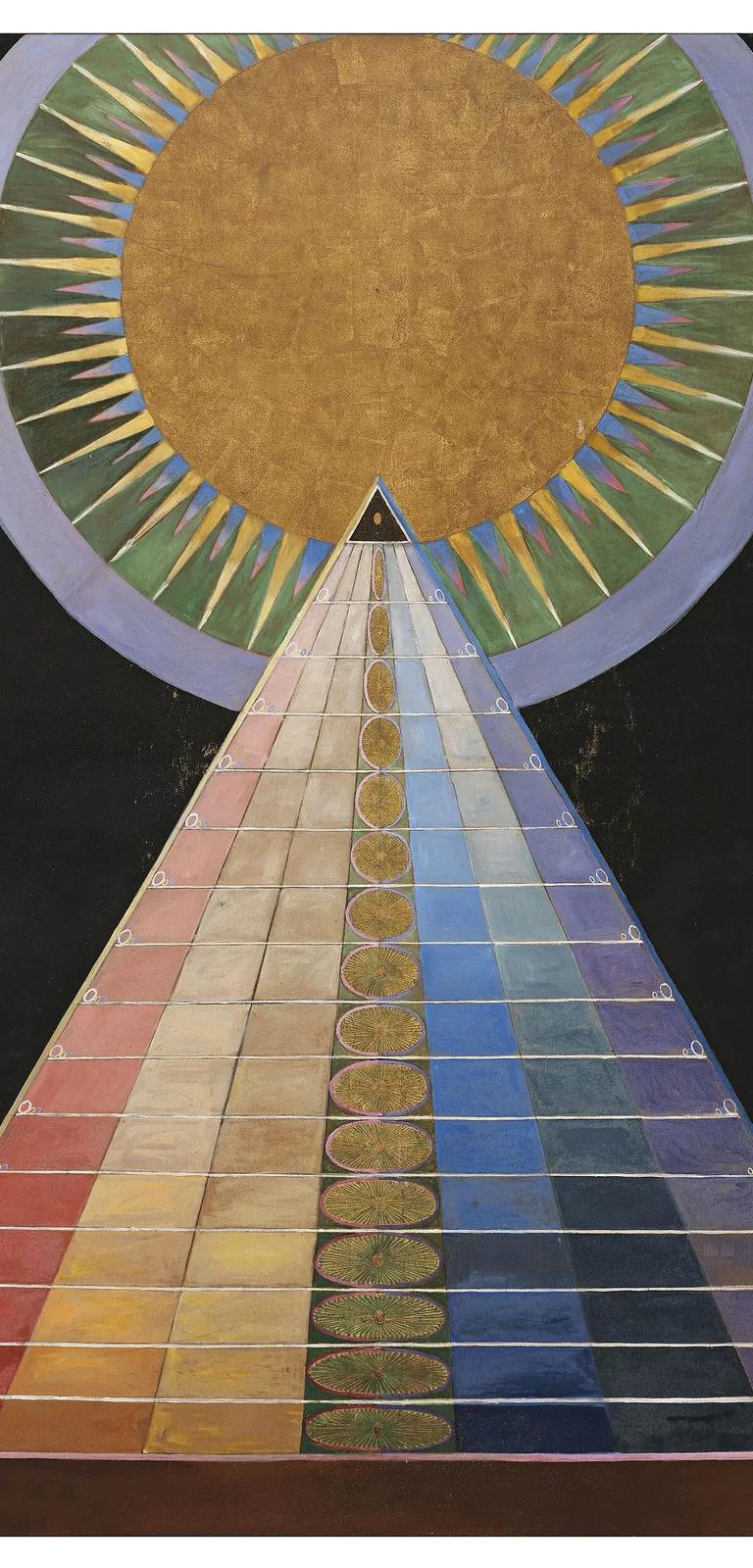 Hilma af Klint, Altarpiece No. 1, Group X (1907), from the Paintings for the Temple series