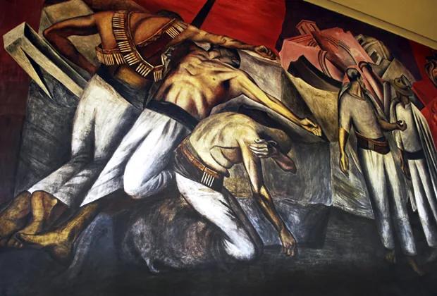 La Trinchera, fresco by José Clemente Orozco, 1926