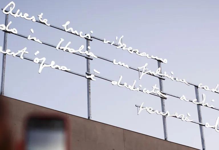 Alberto Garutti's Temporali rooftop light installation at MAXXI