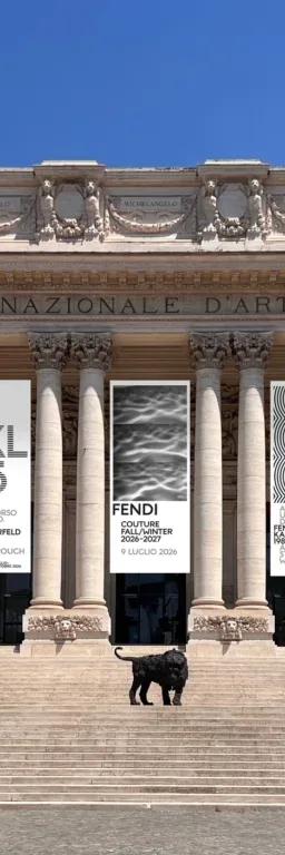 Installation view, After Un percorso di lavoro. Fendi / Karl Lagerfeld 1985, GNAMC Rome