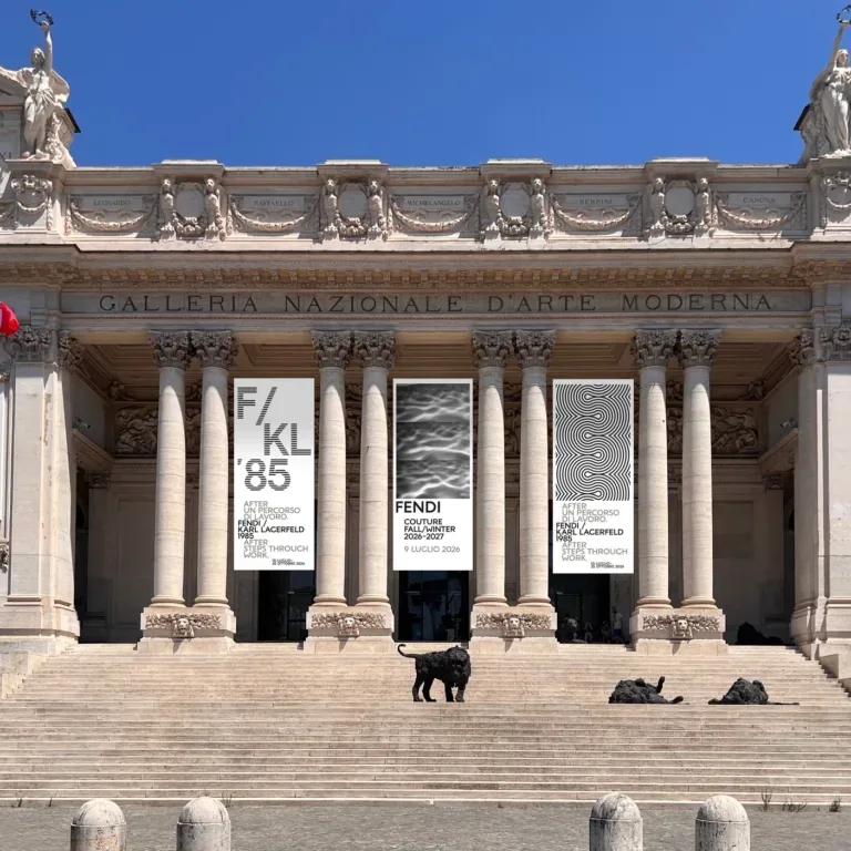 Installation view, After Un percorso di lavoro. Fendi / Karl Lagerfeld 1985, GNAMC Rome