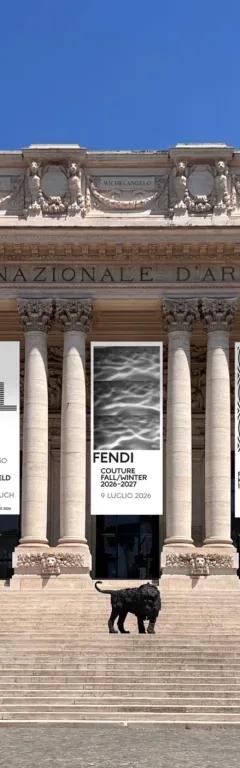 Installation view, After Un percorso di lavoro. Fendi / Karl Lagerfeld 1985, GNAMC Rome