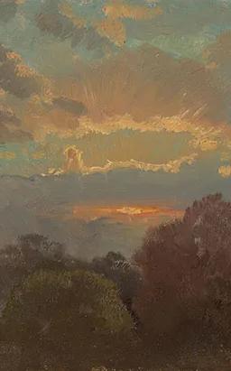Nineteenth-century oil sketch from the Luminous Color exhibition