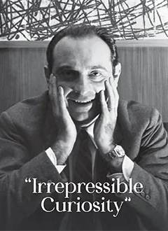 Poster for the Irrepressible Curiosity exhibition of the Leone Piccioni Collection