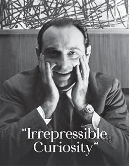 Poster for the Irrepressible Curiosity exhibition of the Leone Piccioni Collection