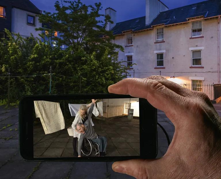 Still from Night Walk for Edinburgh by Janet Cardiff and George Bures Miller