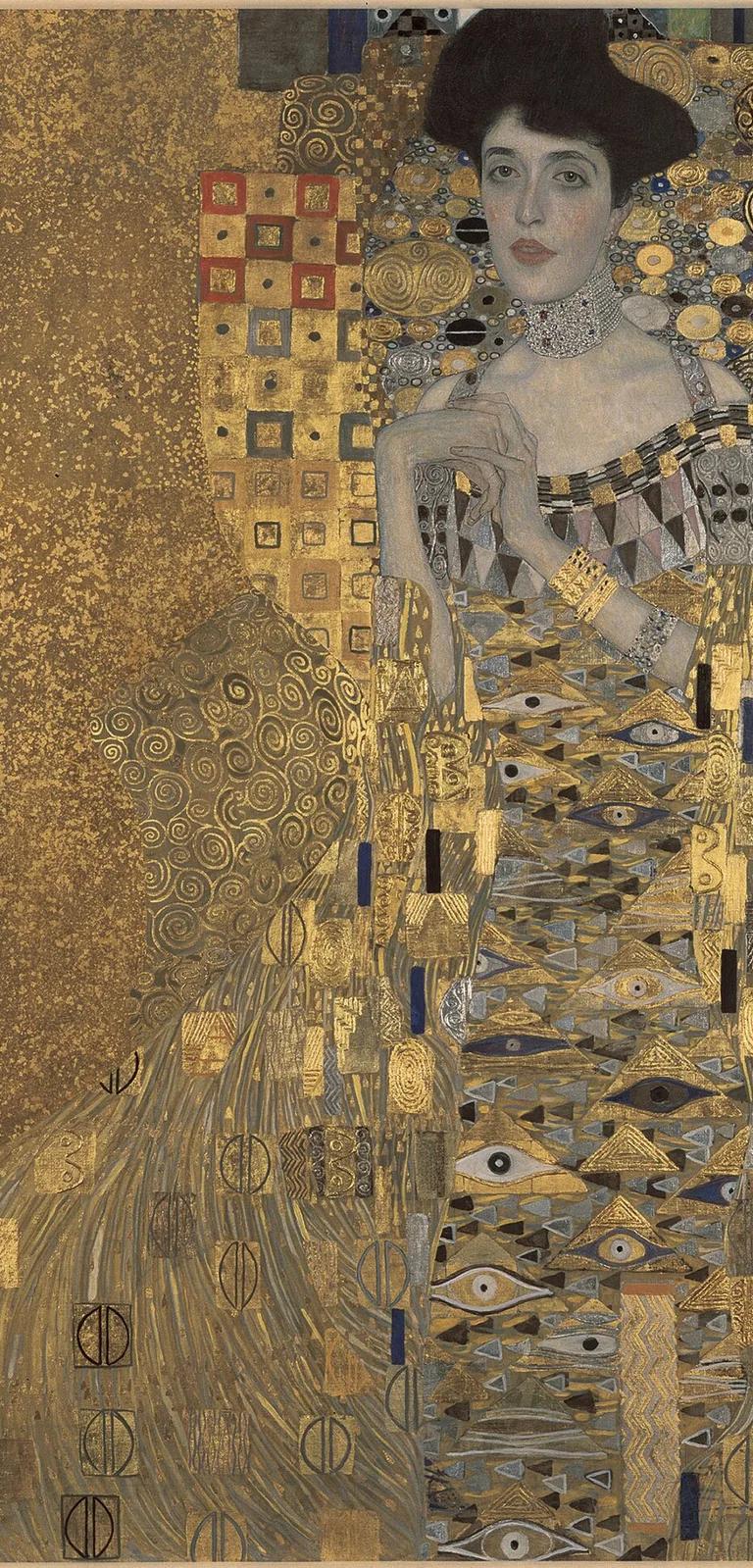 Gustav Klimt, Portrait of Adele Bloch-Bauer I (1907), the Woman in Gold, at the Neue Galerie New York
