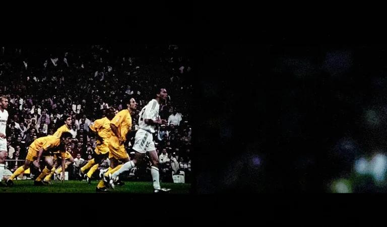 Installation view related to the film portrait Zidane, a 21st Century Portrait by Douglas Gordon and Philippe Parreno