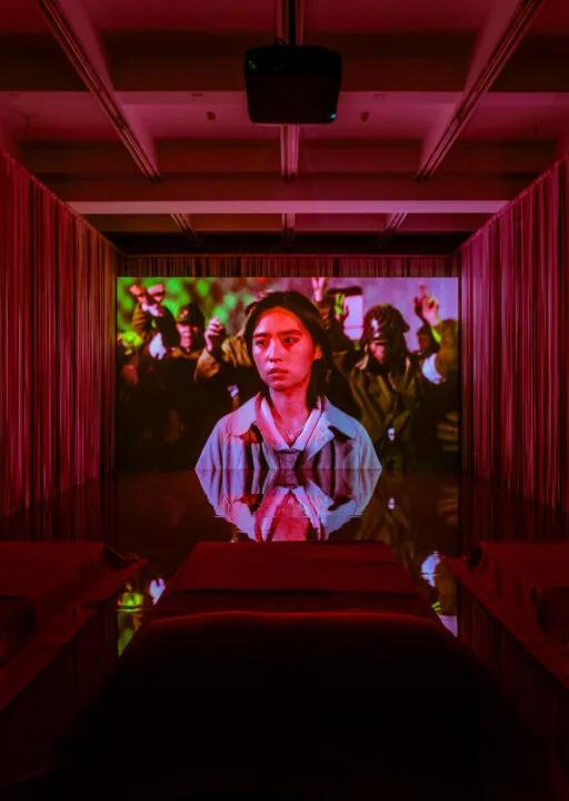 Film still from Diane Severin Nguyen's exhibition at Haus der Kunst