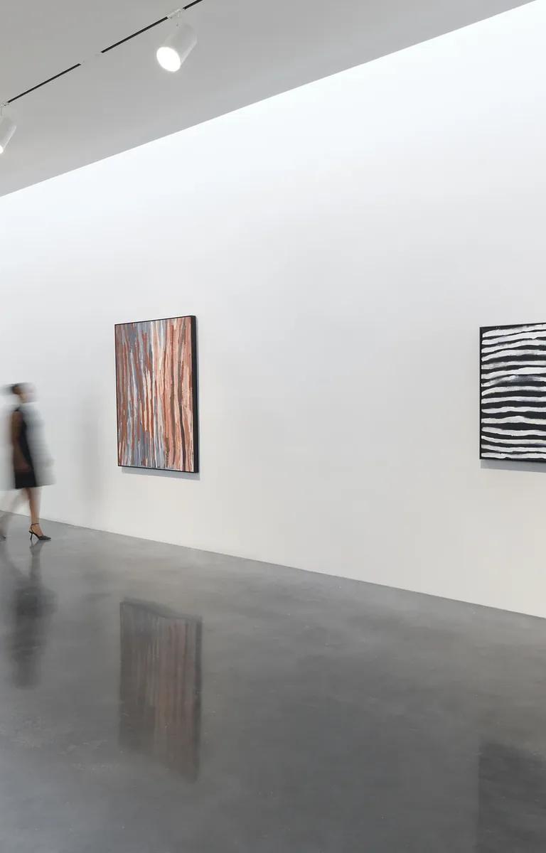 Installation view of Emily Kam Kngwarray: The Turning Season at Pace Gallery, New York