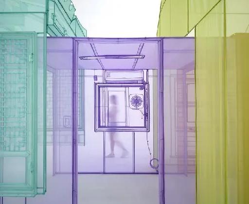 Do Ho Suh, Nest/s, 2024, polyester and stainless steel, 410.1 x 2148.7 x 375.4 cm, courtesy the artist; Lehmann Maupin, New York, Seoul, and London; Victoria Miro