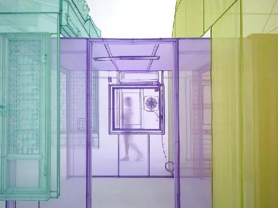 Do Ho Suh, Nest/s, 2024, polyester and stainless steel, 410.1 x 2148.7 x 375.4 cm, courtesy the artist; Lehmann Maupin, New York, Seoul, and London; Victoria Miro