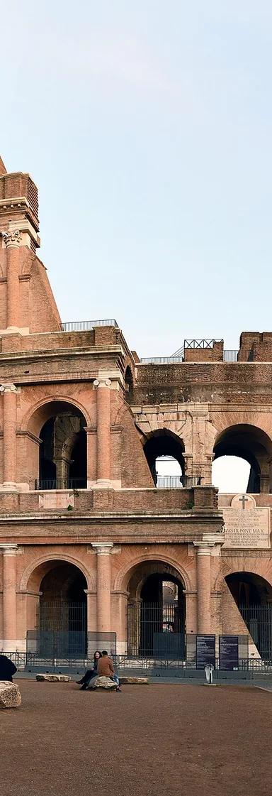 Exterior view of the Colosseum in Rome, 2020