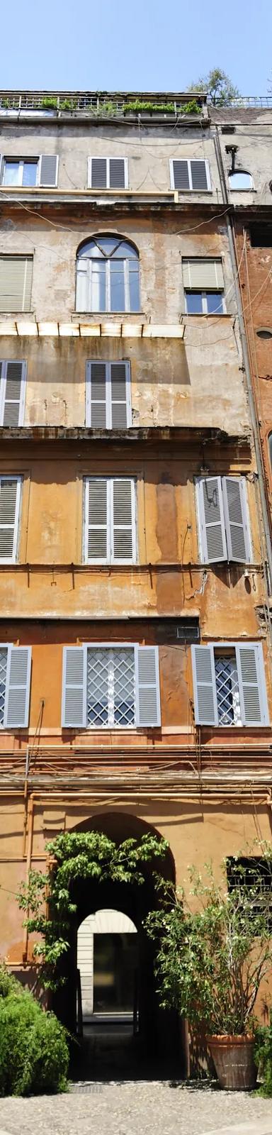 Facade of the Scuderie di Palazzo Ruspoli at Via della Fontanella Borghese 56, home of Fondazione Memmo, Rome