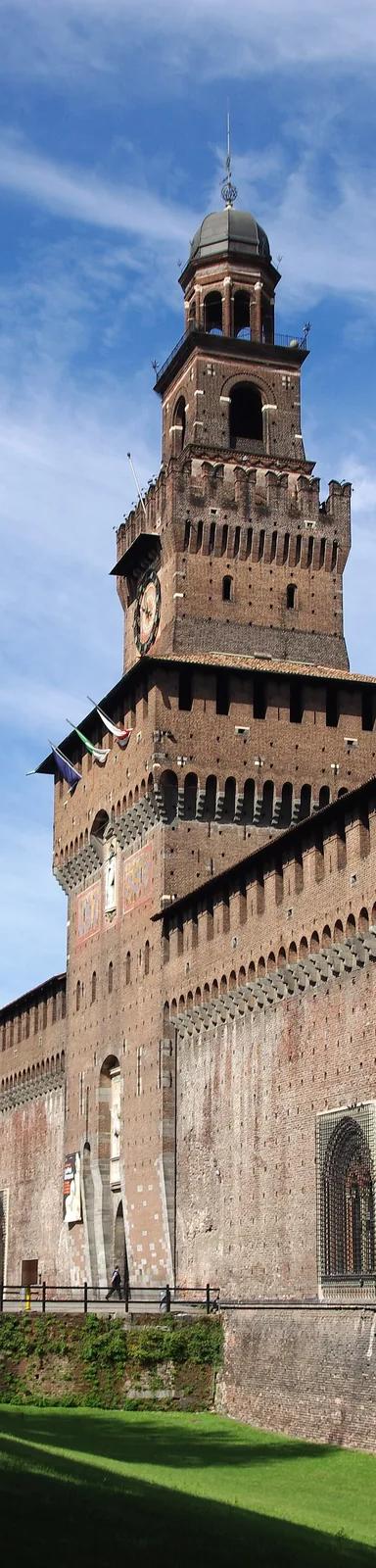 Castello Sforzesco in Milan with the Filarete Tower