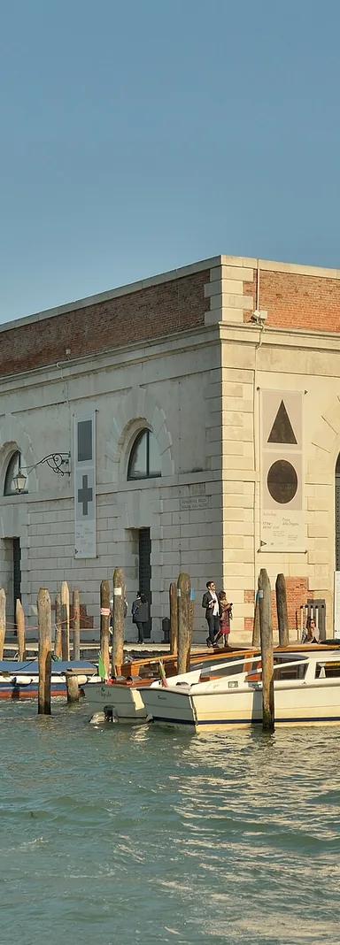 Punta della Dogana customs house at the tip of Dorsoduro seen from the Grand Canal, Venice