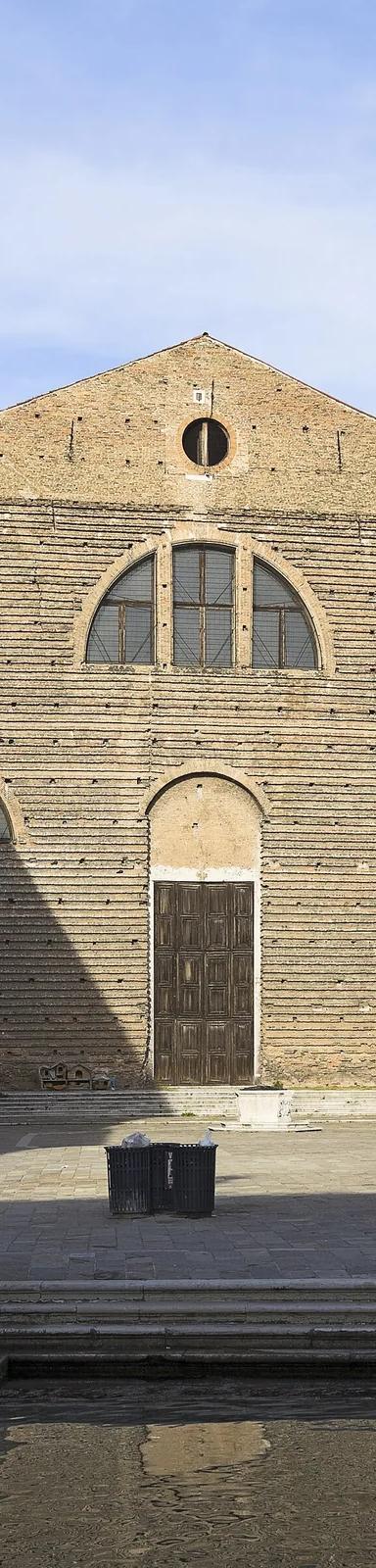 Facade of the Church of San Lorenzo in Castello, Venice, home of Ocean Space