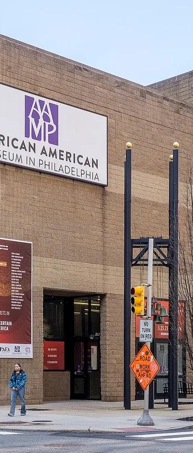 Exterior of the African American Museum in Philadelphia at 701 Arch Street