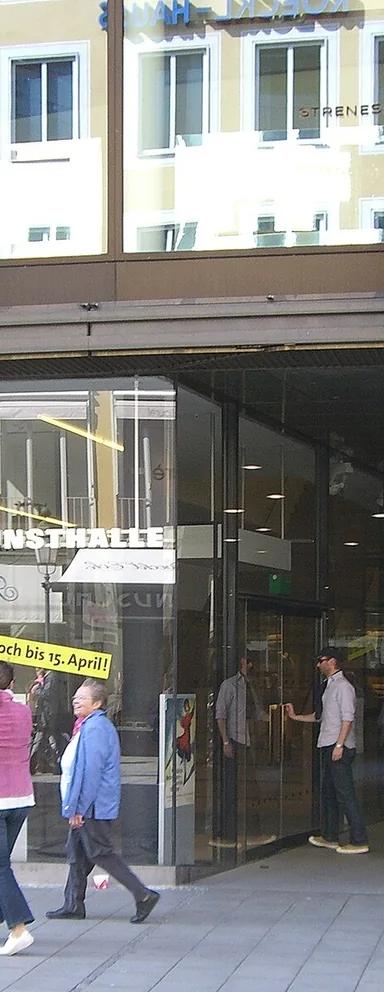 Exterior entrance of Kunsthalle München at the Fünf Höfe on Theatinerstraße