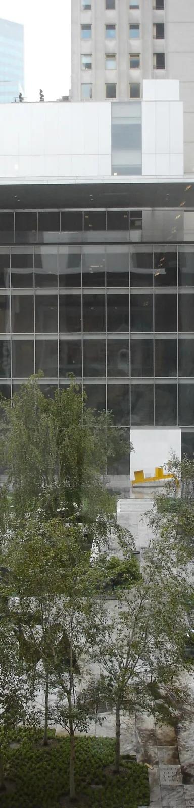 The Museum of Modern Art seen from the Abby Aldrich Rockefeller Sculpture Garden, New York