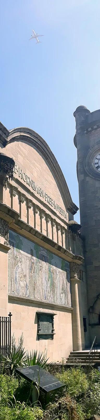 The distinctive Art Nouveau clock tower of the Horniman Museum