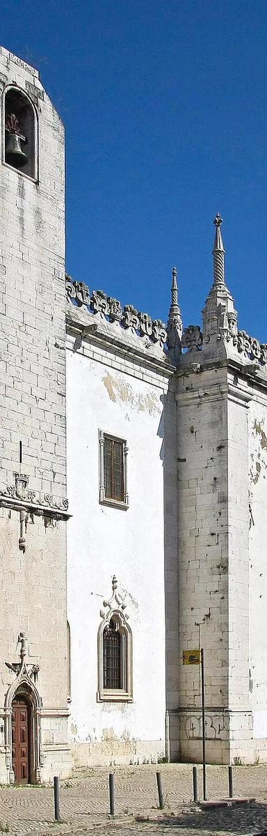 Exterior of the Madre de Deus Convent, home of the National Tile Museum, with its bell tower and Manueline portal