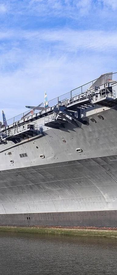 USS Intrepid aircraft carrier museum on the Hudson River in New York